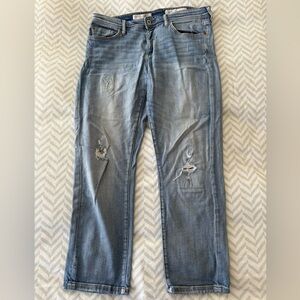 Super comfortable slim boyfriend distressed jeans from Pilcro by Anthropologie